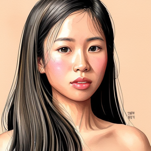 AI selfie of woman, plain background