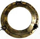 15'' Nautical Antique Brass Ship Boat Porthole Mirror Wall Clock Home Decor Gift