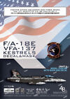 1/48 1/72 US VFA-137 Kestrels F/A-18E CVN-70 Navy Fighter Mask&Decal for Meng