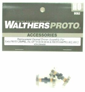 Walthers 920-584408 HO Scale Replacement Geared Driver Assembly Diesel Wheelset - Pack of 2