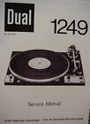 Dual 1249 Platine de Service/ Entretien Manual 20 pages En Anglais