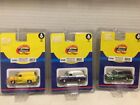 3 Athearn HO RTR Ford F-100 Custom Panel Trucks - Yellow, Green, Blue/gray 1:87