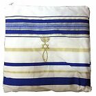 HolyLandMarket Mens Messianic Shawl / Tallit - The Messiah Tallit Royal Blue /