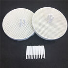 2 Pcs Dental Lab Round Ceramic Honeycomb Firing Trays with 20 Pcs Zirconia Pins