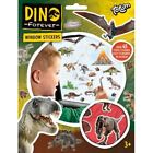 Totum 075054 Dino Window Stickers with Over 45 Reusable Dinosaur Stickers and a 