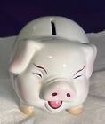 Happy Piggy Coin Bank,ceramic,41/2insH.51/2insL.collectable,good condition