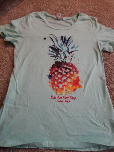 Ron Jon Surf Shop T Shirt Women’s Size Medium Light Green Cocoa Beach Florida  - 第 1/5 張圖片