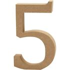 Number, H: 8 cm, MDF, 5, 1pc