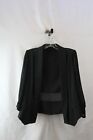 NWT City Chic Women's Black Sheer Sleeve Striped Open Blazer Jacket sz XS