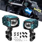 2pcs 4 Modes Motorcycle DRL Auxiliary Warning Work Light LED Driving Spotlight