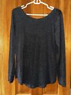 Cabi Charcoal Gray Cross Back Top Long Sleeve #4007 - Size XS