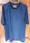 Mitre Proflow Athletic T-Shirt Mens Sz L Navy Blue 100% Polyester