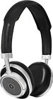 Master & Dynamic MW50 Wireless On Ear Headphones, Silver Metal/Black Leather