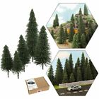 Evemodel 40pcs Model Pine Trees Deep Green Pines HO O N Z Scale Model Railroad