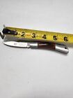 NRA 440 Stainless Steel Folding Pocket Knife Plain Lockback Wood