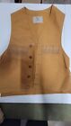 Vintage Hunting Vest Men’s Medium Brown Canvas Storm-Pruf British Hong Kong