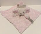 Blankets & Beyond Pink Rosette Baby Bunny Lovey Security Blanket Plush 15"