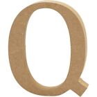 Creativ"Q" MDF Letter, Brown, 13 x 2 cm