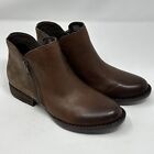 Born Keefe Combo Brown Leather & Suede Bootie Women's Sz 6.5 M Shoes