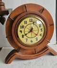 Vintage WINDSOR GIBRALTAR Ships Wheel Nautical  Electric Clock Working