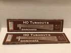 2 Shinohara HO  #6 LH Turnout Switches Code 70 Nickel Silver. New Unused