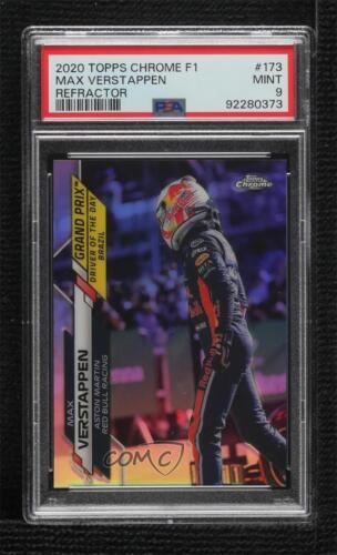 2020 Topps Chrome Formula 1 Refractor Max Verstappen #173 PSA 9 MINT Rookie RC - 第 1/3 張圖片