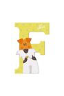 Letter F Fox Terrier Sevi   Wooden letters for children's bedroom decor   10cm  