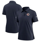 NIKE FLEX ON FIELD CHICAGO BEARS SHORT SLEEVE POLO SHIRT NAVY BLUE WOMEN'S M