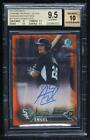 2016 Bowman Chrome Prospects orangefarbener Refraktor 22/25 Adam Engel BGS 9,5 Auto