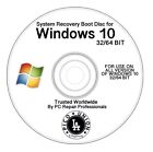 Windows 10 All Versions 32/64 Bit Recovery Restore Repair Boot Disc