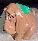 Hound Dog Coin Bank,plastic,with stopper,,collectable,good condition