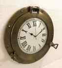 15" Marine Antique Brass Wall Clock Ship Porthole - Nautical Wall clock