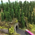 80pcs Model Railway Layout HO OO Scale 1:75 Green Tower Trees 90mm TC90