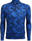 G/FORE 1/4 ZIP GOLF ICON CAMO LUXE SKULL PULLOVER BLUE L