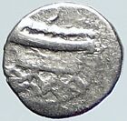 SIDON in PHOENICIA 353BC Ancient Silver Greek Coin Ship KING SLAYS LION i111516