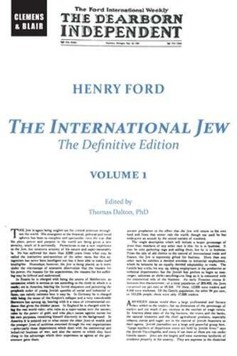 The International Jew: The Definitive Edition (Volume One) by Henry Ford: New - Picture 1 of 1