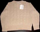 BARTOLINI BY BENEDETTA CABLE KNIT SWEATER CASHMERE BLEND BEIGE L