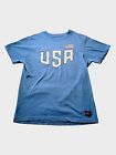 Mitre Shirt Size Medium Official Soccer Blue Proflow Futbol USA Spellout Graphic