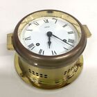 Vintage Brass & Chrome Stock Burger Maritime Round Clock (2) #904