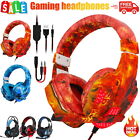 3.5mm Gaming Headset Stereo Bass Surround Mic Headphones for PC PS5 PS4 Xbox One