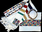 Tallit+kippa+bag Embroidered Silk 19X70" Emanuel Man/Women Magen David -Colorful