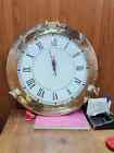 20" Shiny Brass Ship Porthole Clock Nautical Wall Home Decor Gift Marine Antique