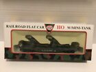 Model Power HO U.S. Army Metal 40’ Flat Car with 2 Howitzers 8452