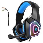 Gaming Headset for PS4 PS5 Xbox One Switch PC with Noise Canceling Mic Deep Bass