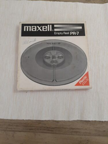 Vintage  Maxell  7" Take-Up Empty Reel w/ box PR-7 Plastic 178mm Standard Hub - 第 1/7 張圖片