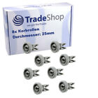 8x Korbrolle 25mmØ für Zoppas PI1310S PI1310W PI1310X PLV1249D PLV1251D RDW60