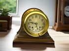 CHELSEA SHIP'S BELL CLOCK  6” Running Mounted  in Hard Wood Case NO~RESERVE