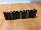 CRAFTSMAN 1/2" DR METRIC DEEP IMPACT SOCKET SET 13 14 15 17 18 19 21 22 24 27mm