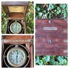 Vintage Antique Waltham Ship's Chronometer 8 Day Maritime Clock / Watch *Runs*