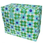 Jumbo Storage Bag - Blue And Green Daisy